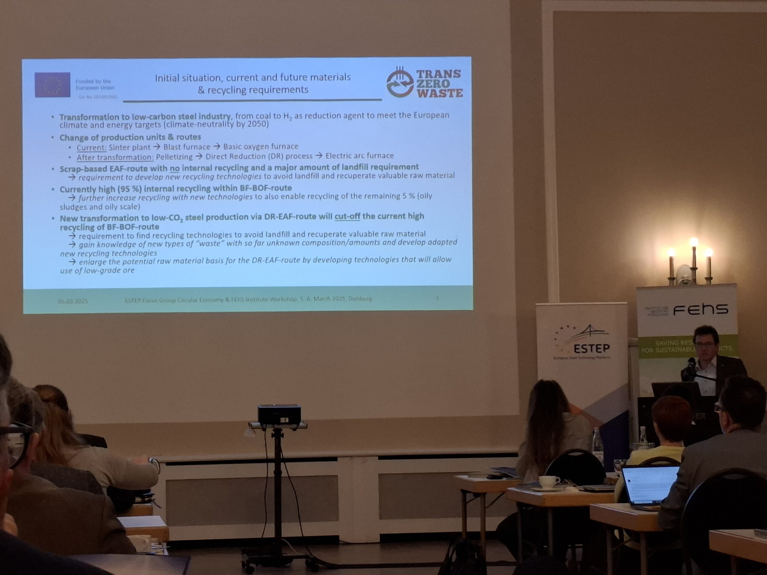 TransZeroWaste at the ESTEP & FEhS Slag Workshop